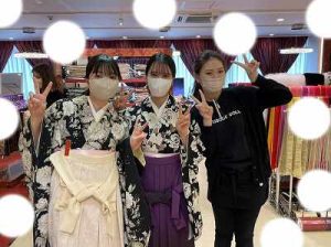 卒業式　袴　双子コーデ